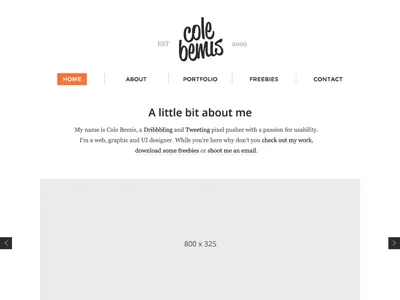 Personal Site Sneak Peek colebemis logo portfolio