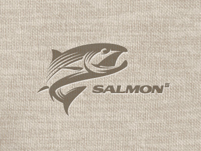 logo fish animal fish fishing illustration letterpress logo printing river salmon screen sea t shirt texture vector