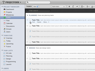 MyProject Projectfork 4.0 Concept app joomla projectfork projects tasks ui