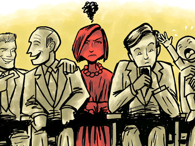 Theater Manners comic design drawing illustration ink newspaper