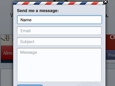 Message Me email message pop up ui