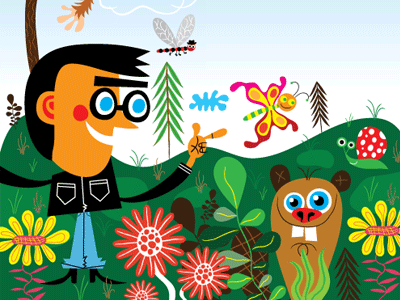 Forest character design illustration vector