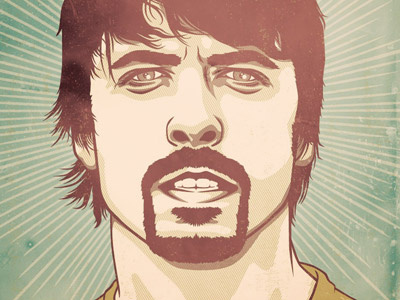 Dave Grohl art illustration portrait