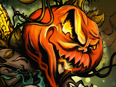 Pumpkin Patch character comic fantasy halloween illustration jack o lantern pumpkin sci fi
