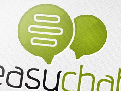 Easy Chat Logo chat clean communication community conversation creative elegant eps logo message messenger modern msn simply unique vector