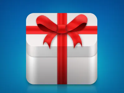 Gift box icon bow box gift icon ios iphone ribbon