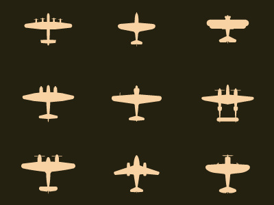 WWII Aircraft Icons aircraft icons world war 2