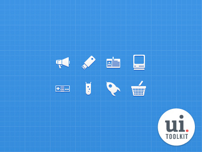 Ui Toolkit - Glyph Set download glyph glyphs gui icon icons interface psd ui user vector