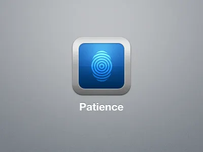 Patience Icon app fingerprint icon iphone patience retina