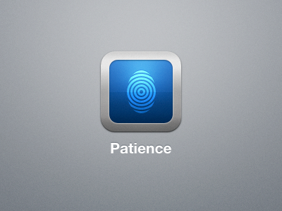 Patience Icon app fingerprint icon iphone patience retina