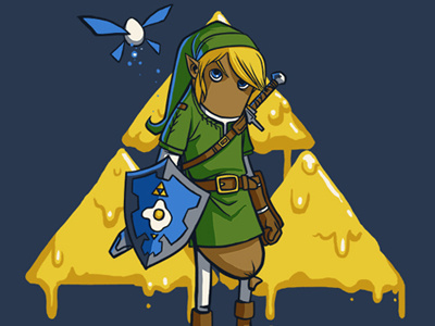 Sausage Link butter drawsgood gaming humor link navi parody triforce video games zelda