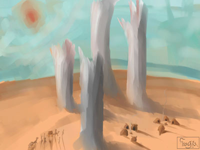 Desert Colony illustration study warmup