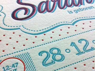 Letterpress Birth Announcement announcement birth letterpress