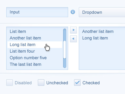 Form Elements blue form gui input web