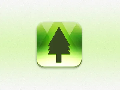 Tree Icon Shot design gradient green green design icon texture white