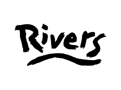 Rivers Logo brush logo rivers type