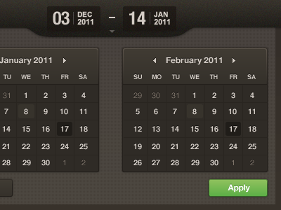 Datepicker Calendar 02 date picker datepicker interface navigation