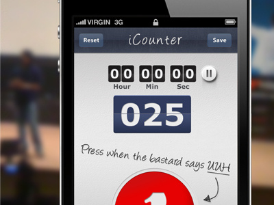 Count application. app application ios iphone mobile retina texture ui user interface