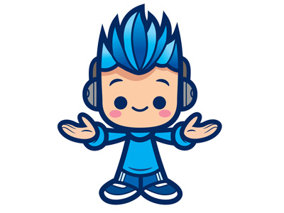 Little Deej character design cute dj kawaii