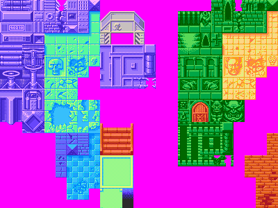 NINJA STEALS THINGS game tiles 16x16 8bit ninjas steal things tiles