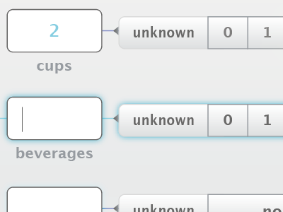 Data Tracker Prototype arrow glow input input field