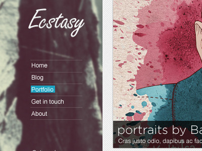 ecstasy design portfolio theme web webpage