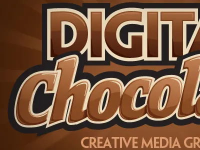 Digital Chocolate Concept brown chocolate logo vectors