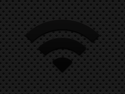 Matte Black Wifi Icon black carbon icon pattern ui user interface webdesign wifi