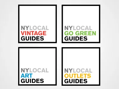 NY Local Guides art green logo mark ny shop square typography vintage
