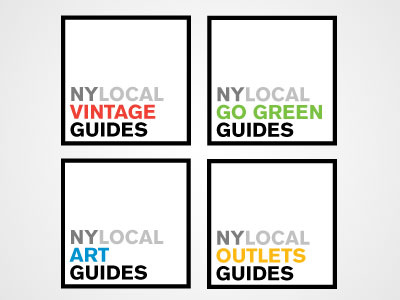 NY Local Guides art green logo mark ny shop square typography vintage