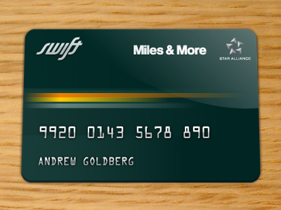 Swift Miles&More Card Silver card print