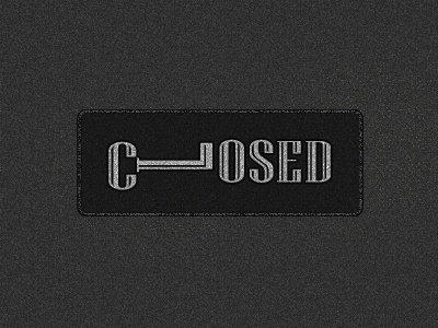 Closed | Playing With Type c cle clef closed design door ferme key l letter lettering lettre logo mark plaque porte signe symbol type typeface typographie typography