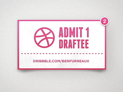 Dribbble Invitation draft invitation