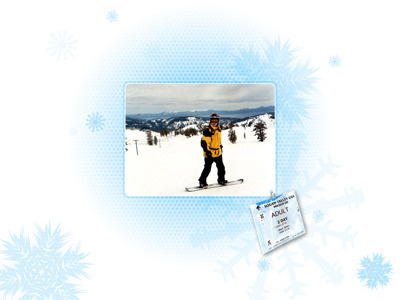 Snowboarding vignette frame snowboarding snowflake vignette