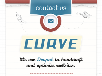 Curve Holding Page Pad 50s blue cream curve drawings drupal pad paper red retro ripped sketch website