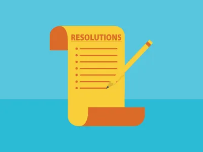 New Years - Resolutions animation illustration vector