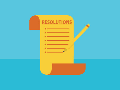 New Years - Resolutions animation illustration vector