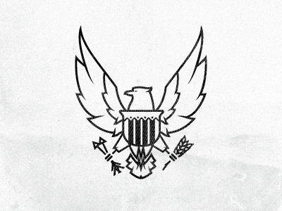 Eagle Logo Revisied america arrows bird black and white captain cigar eagle illustration ocean old cartoon rough sailor sea seal sketch wheat