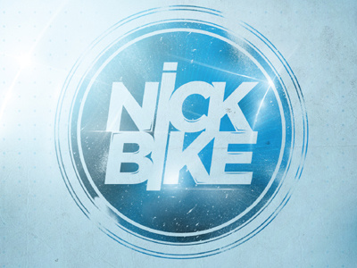 Dj Nick Bike Logo club design flyer logo music typography