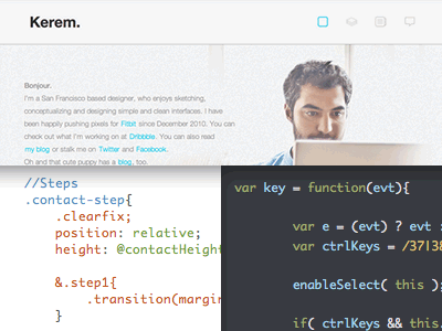 Kerem.co css3 html5 javascript website