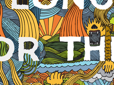 I Long For the Wildz hand drawn illustration lines type