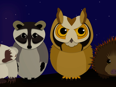 Animals animation illustration vector