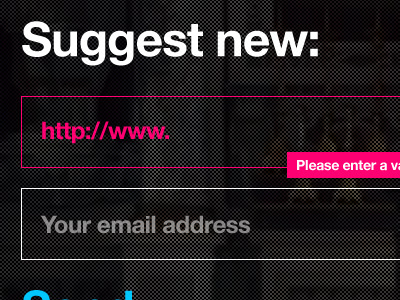 Suggest error form suggest