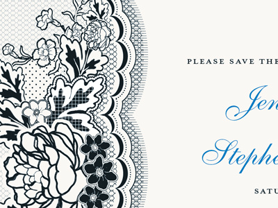 Jenslace invitation lace wedding