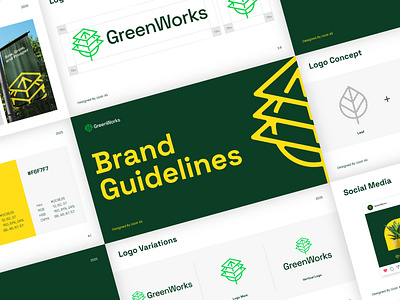 GreenWorks Brand guidelines | Brand Style guides brand book brand guide brand guidelines branding graphic design guide guidelines identity guidelines logo minimal modern style guides visual identity