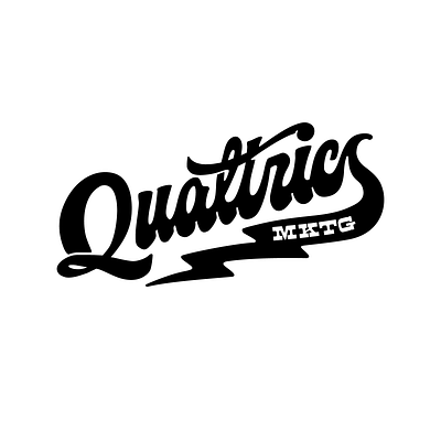 Qualtrics Marketing cursive lettering lighting qualtrics