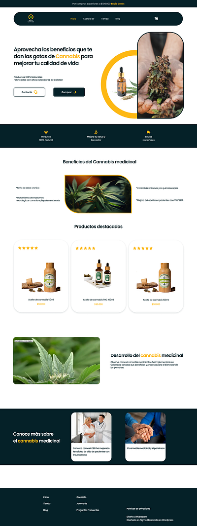 Ecommerce Medical Cannabis design ecommerce products ui ux website