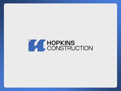 Hopkins Construction Logo Concept abstract builder buildings concept construction excavator h construction h letter h logo industry lettermark logo logotype luxury machine minimal modern real estate steel wordmark