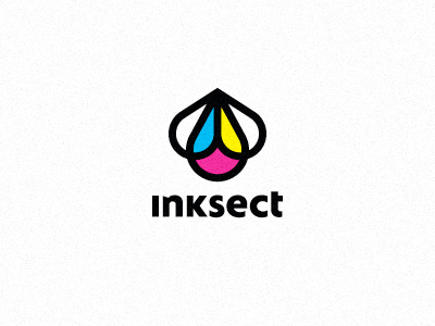 Inksect burr cmyk ink insect kevin logo ocular