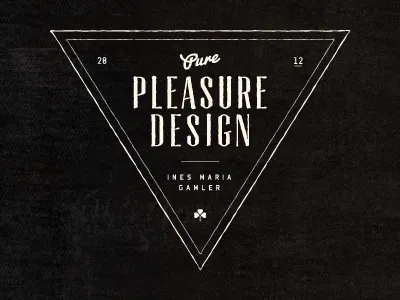 Pure Pleasure Design Logo 2012 2012 branding clover ines gamler logo nostalgia nostalgic ppd pure pleasure design texture tommaso triangle typography vintage